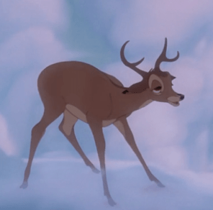 Bambi just took a big ol' whiff of pheromones and he's not comin' back for a while.